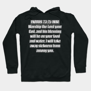 Bible Verse Exodus 23:25 Hoodie